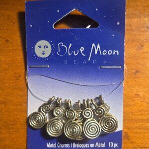 10 Piece Metal Charms by Blue Moon Beads Dated 2008 on the Package